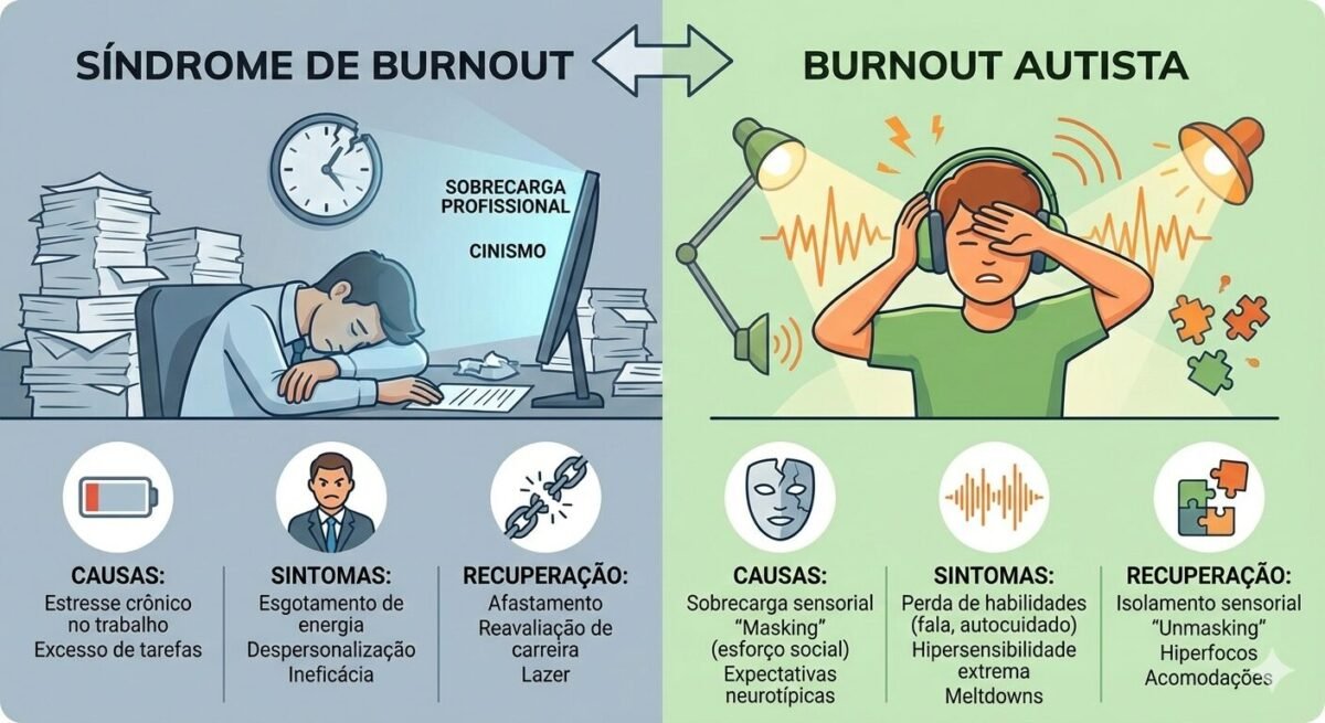 Síndrome de Burnout vs Burnout Autista